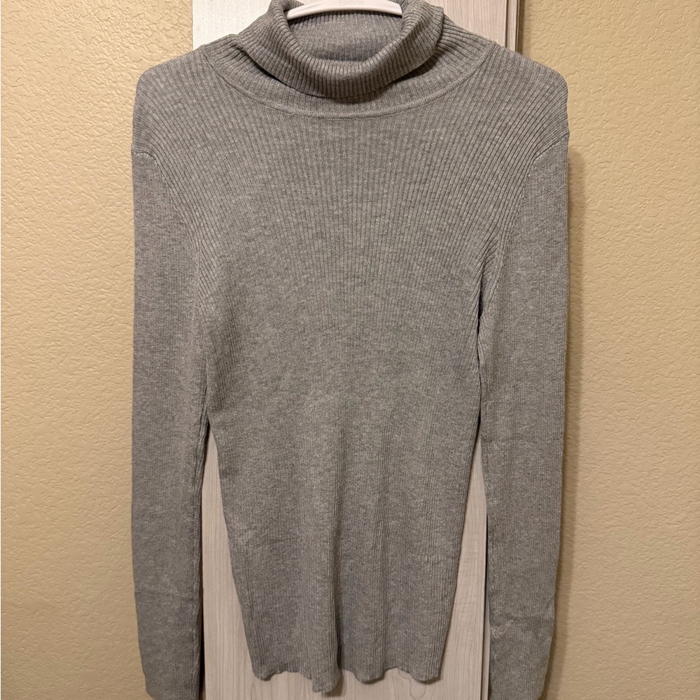Gray Turtleneck Long Sleeve